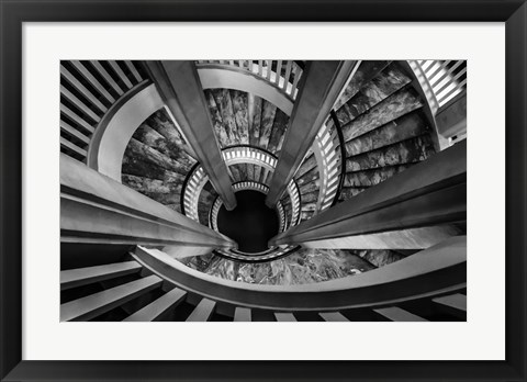 Framed Royal Staircase 2 Black/White Print