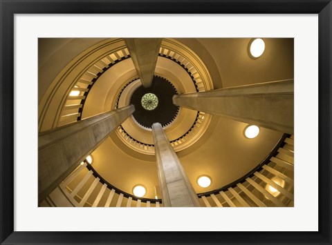 Framed Yellow Staircase 3 Print