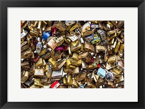 Framed Love Locks 2 Black/White Print