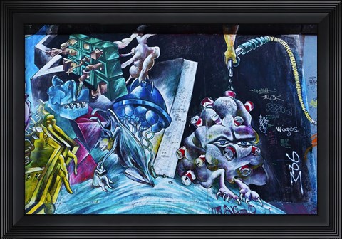 Framed Berlin Wall 9 Print