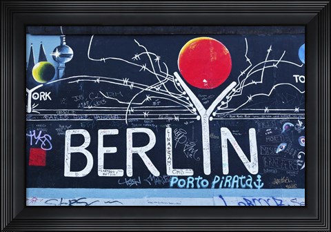 Framed Berlin Wall 16 Print