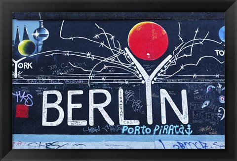 Framed Berlin Wall 16 Print