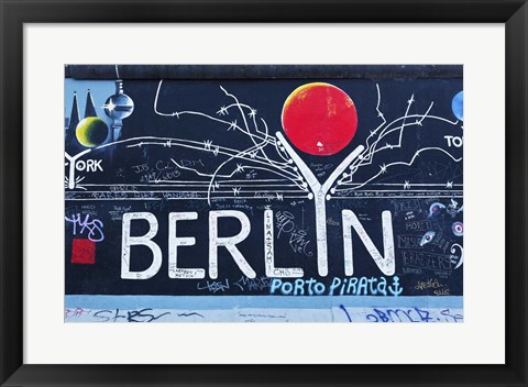 Framed Berlin Wall 16 Print