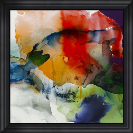 Framed Vibrant Terrain I Print