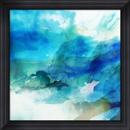 Framed Ephemeral Blue I Print