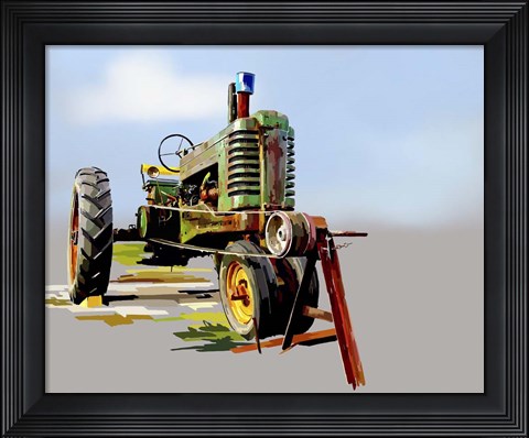 Framed Vintage Tractor V Print
