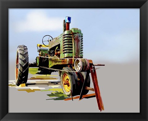 Framed Vintage Tractor V Print