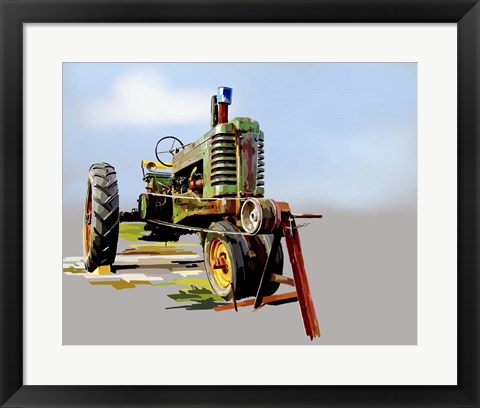 Framed Vintage Tractor V Print