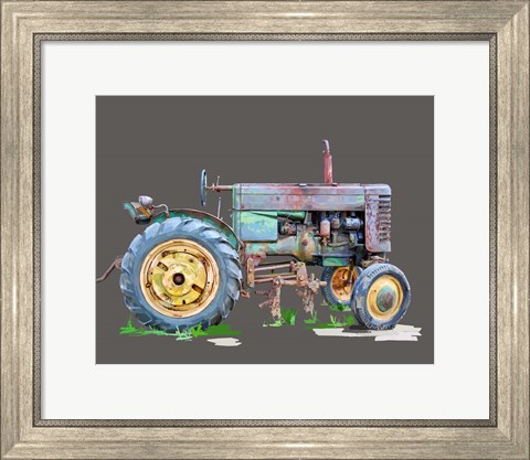Framed Vintage Tractor VIII Print