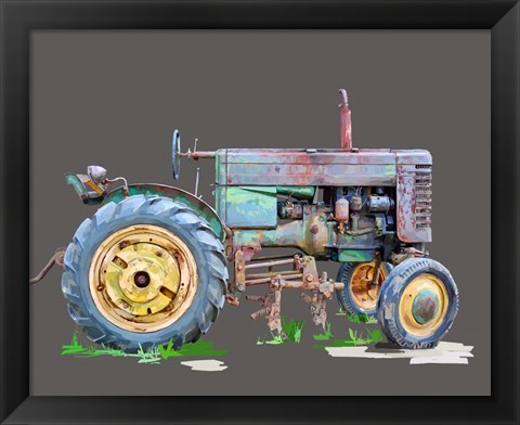 Framed Vintage Tractor VIII Print