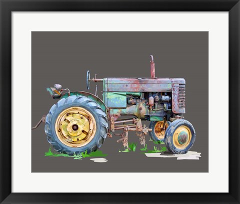 Framed Vintage Tractor VIII Print