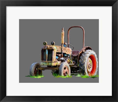 Framed Vintage Tractor X Print