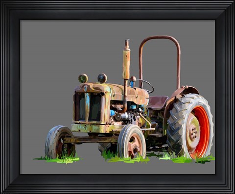 Framed Vintage Tractor X Print