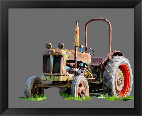 Framed Vintage Tractor X Print