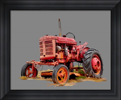 Framed Vintage Tractor XIII Print