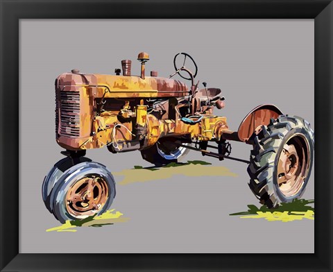 Framed Vintage Tractor XVI Print