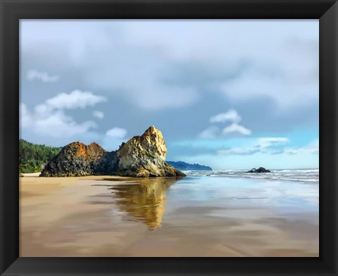 Framed Oregon Coast III Print