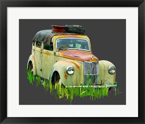 Framed Rusty Car III Print