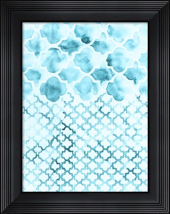 Framed Teal Madras II Print
