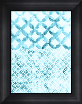Framed Teal Madras IV Print