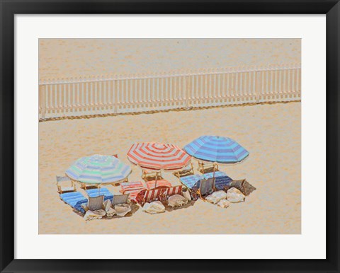 Framed Umbrellas III Print