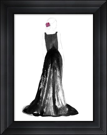 Framed Black Dress I Print