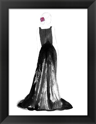 Framed Black Dress I Print