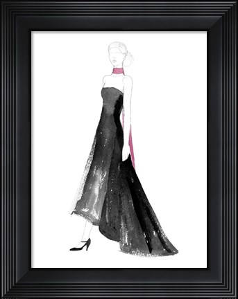 Framed Black Dress II Print