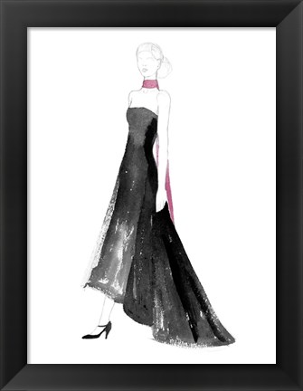 Framed Black Dress II Print