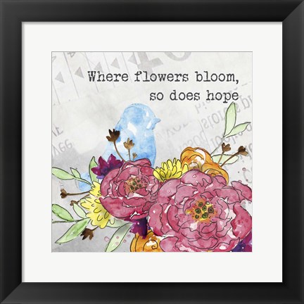 Framed Bloom &amp; Fly I Print