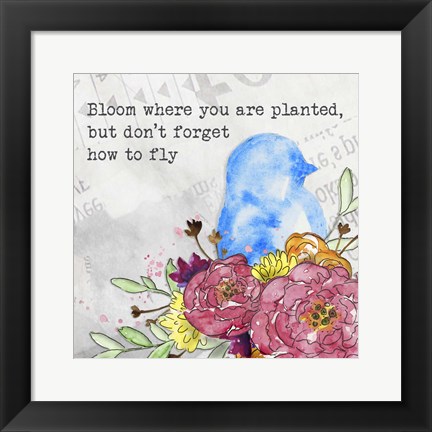 Framed Bloom &amp; Fly II Print