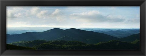 Framed Misty Mountains V Print