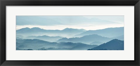 Framed Misty Mountains X Print