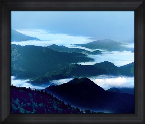 Framed Misty Mountains XIV Print