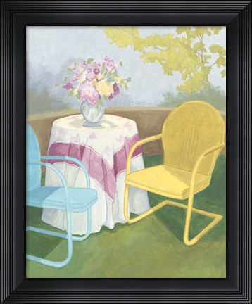 Framed Garden Conversation II Print