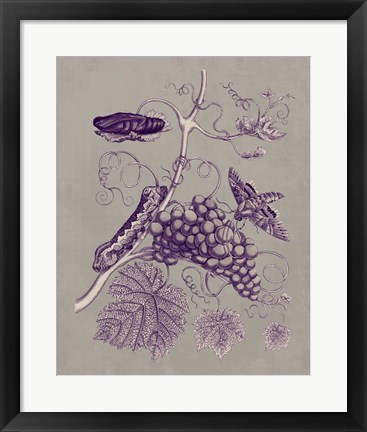 Framed Nature Study in Plum &amp; Taupe III Print