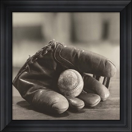 Framed Baseball Nostalgia I Print