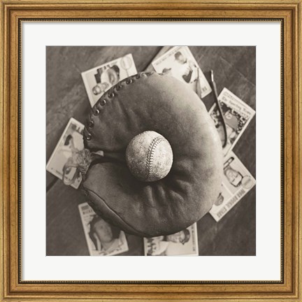 Framed Baseball Nostalgia III Print