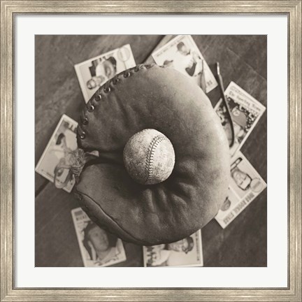 Framed Baseball Nostalgia III Print