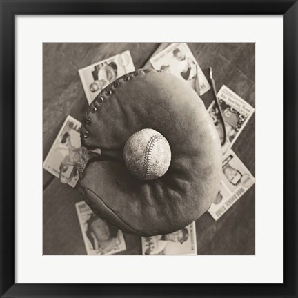 Framed Baseball Nostalgia III Print