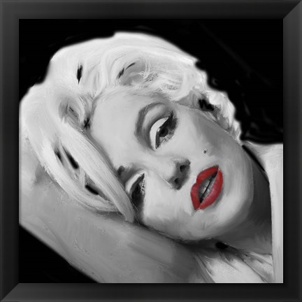 Framed Marilyn&#39;s Lips Print