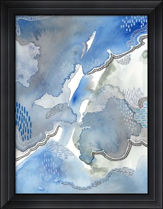 Framed Subtle Blues I Print