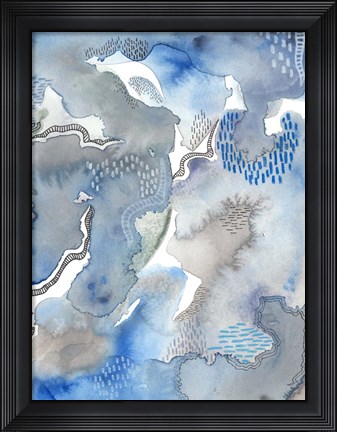 Framed Subtle Blues II Print