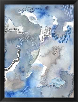 Framed Subtle Blues II Print