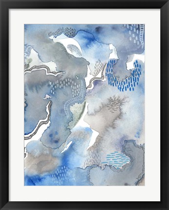 Framed Subtle Blues II Print