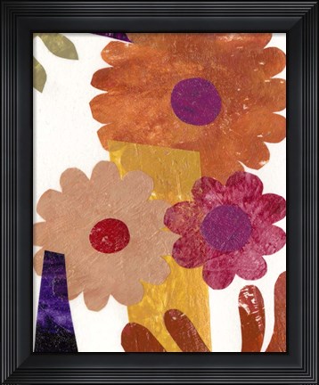 Framed Fiesta Floral I Print