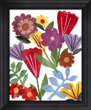 Framed Bright Floral II Print