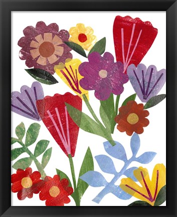 Framed Bright Floral II Print