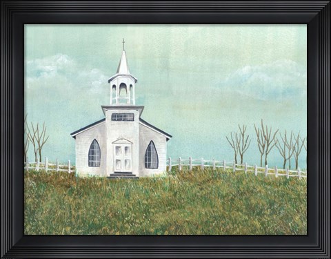 Framed Country Church I Print