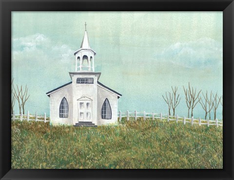 Framed Country Church I Print